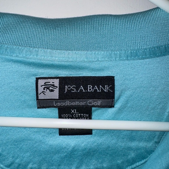 Jos. A Bank Men’s Leadbetter Golf Polo Shirt Size XL Blue White Striped - Picture 3 of 5